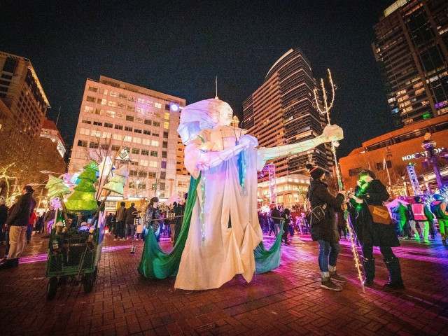 Winter light festival illuminates Portland
